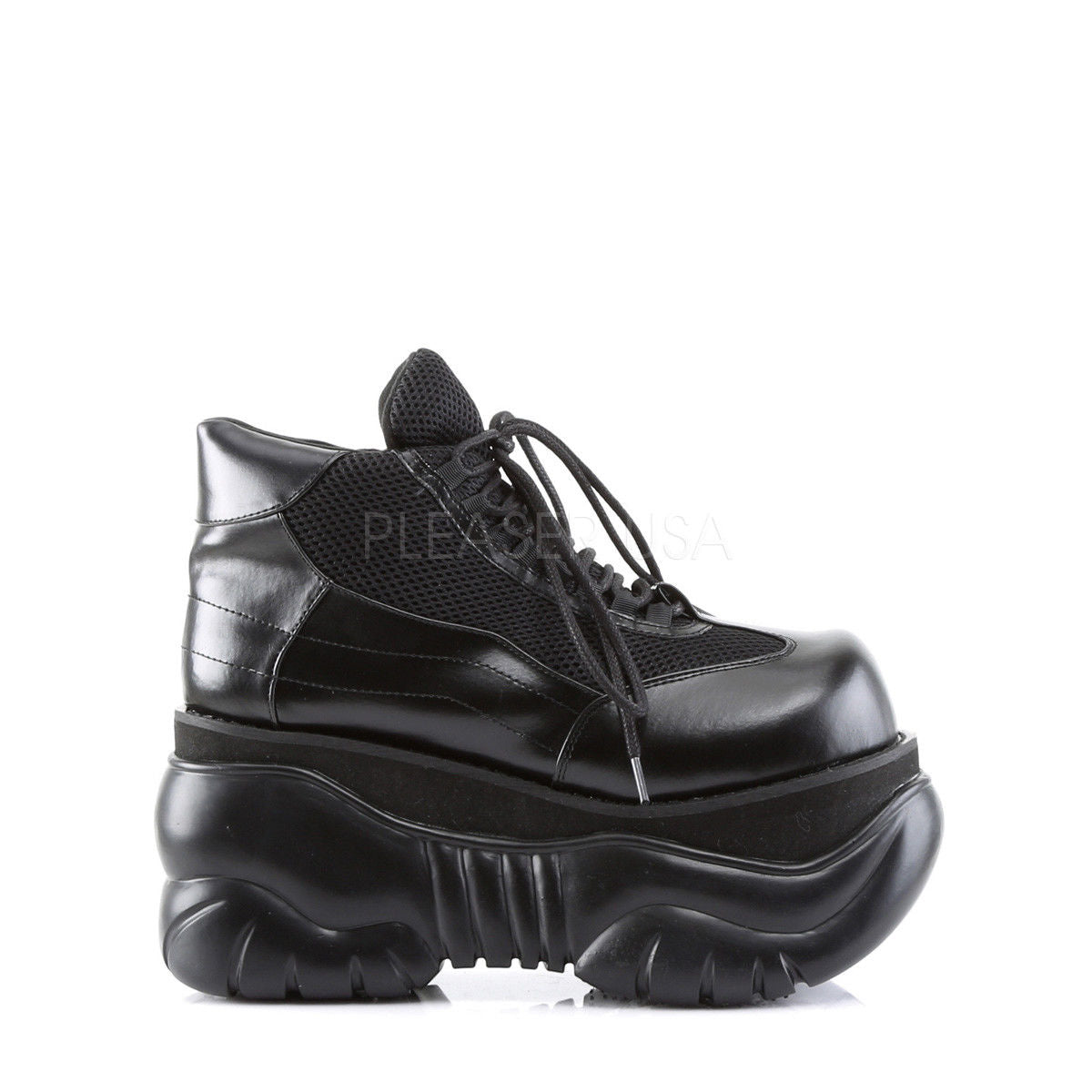 DEMONIA Boxer-01 Men's Unisex Goth Rocker Cyber Platforms Sneakers Shoes Boots - A Shoe Addiction