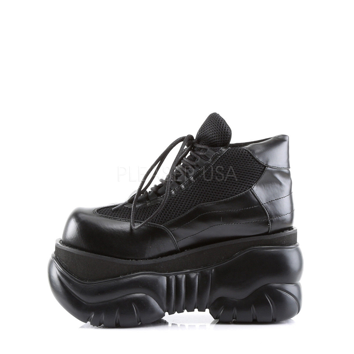 DEMONIA Boxer-01 Men's Unisex Goth Rocker Cyber Platforms Sneakers Shoes Boots - A Shoe Addiction