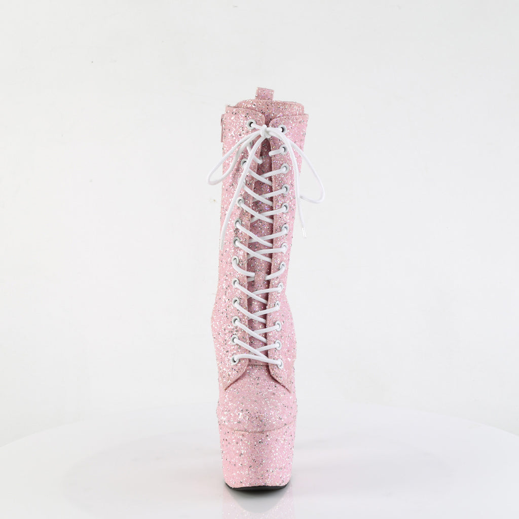 ADORE-1040GR - Baby Pink Multi Glitters Boots