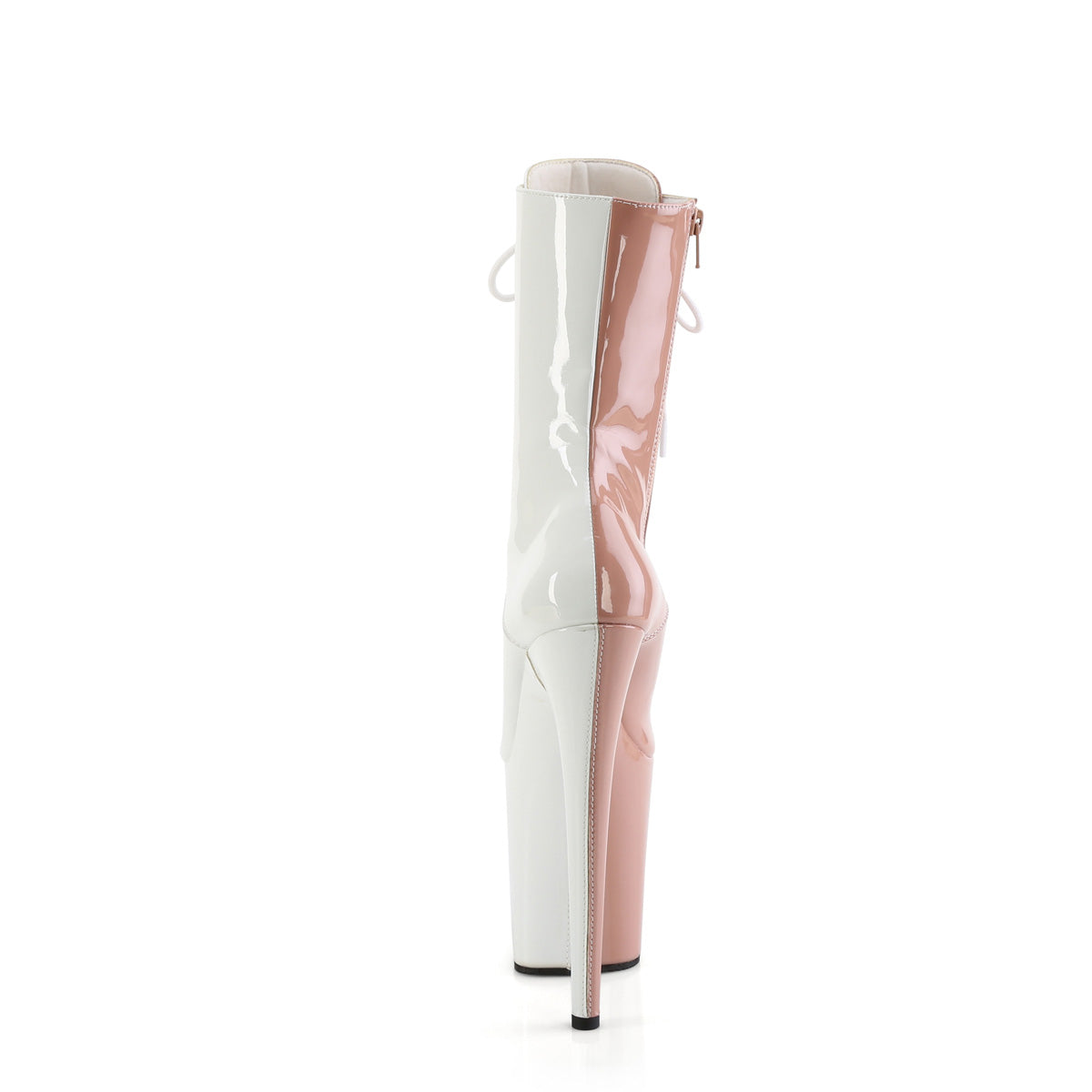 FLAMINGO-1040TT - Blush-White Patent Boots