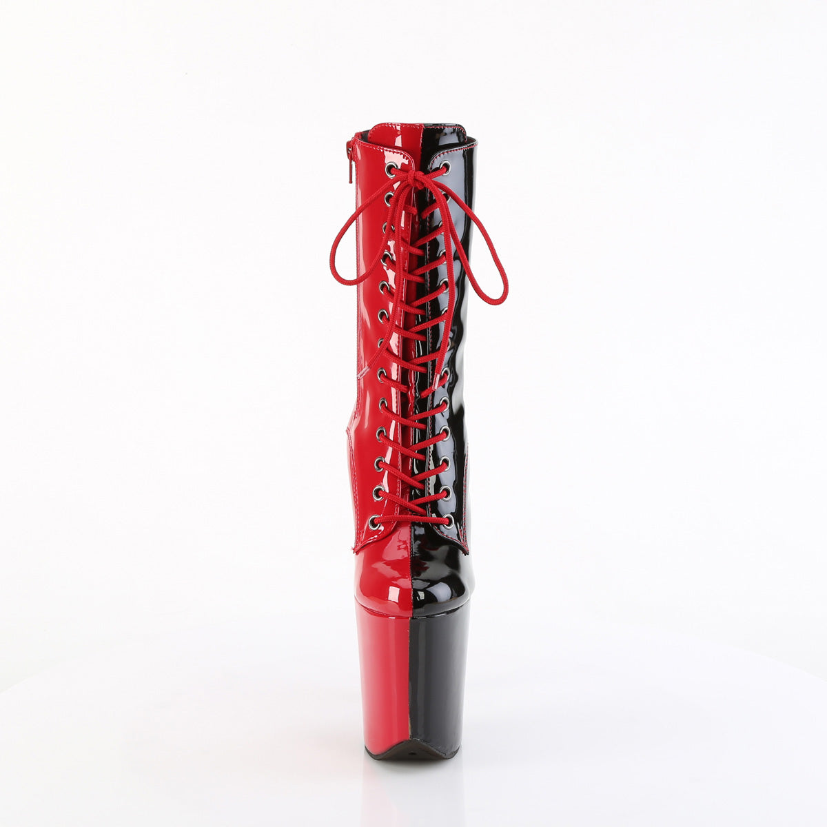 FLAMINGO-1040TT - Red-Black Patent Boots