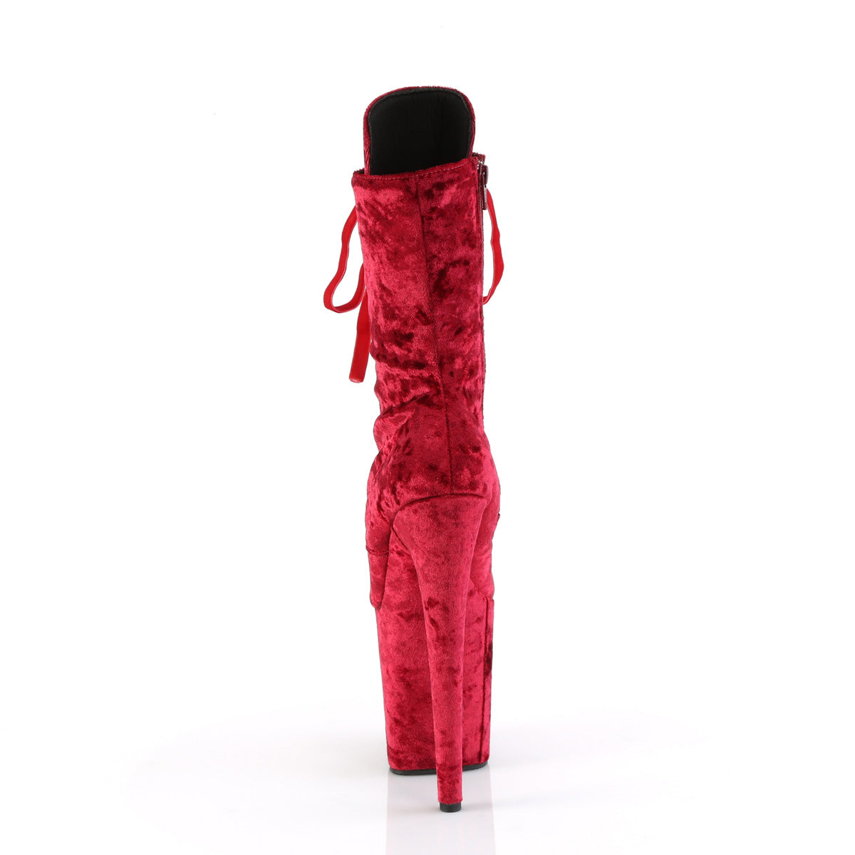 FLAMINGO-1045VEL - Red Velvet Boots w/ Matching Boot Protectors