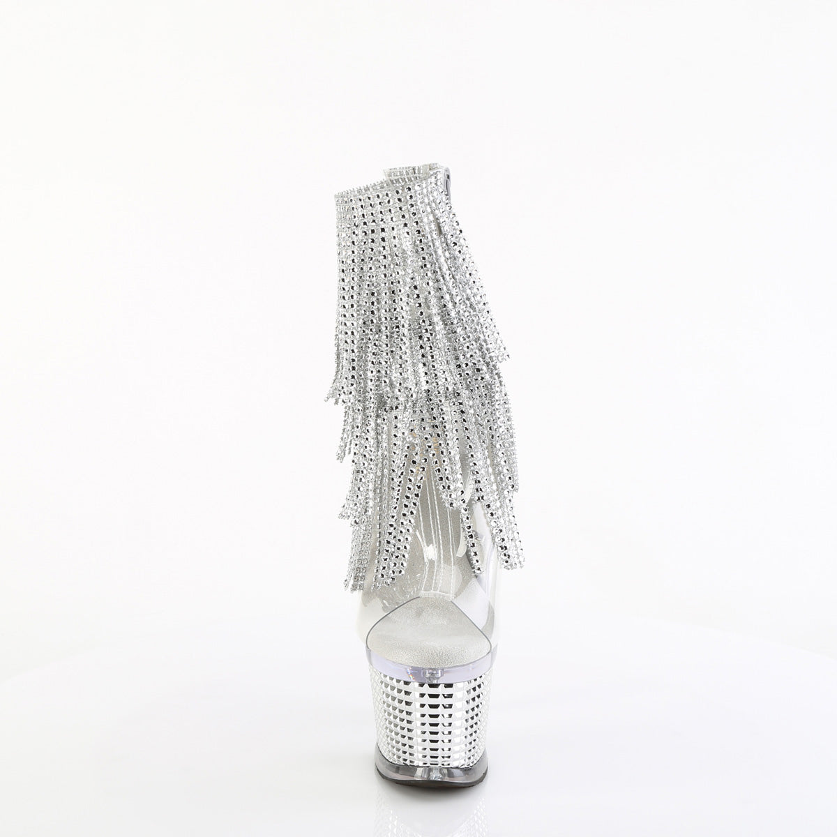 SPECTATOR-1017RSF - Clear-Silver Chrome Boots