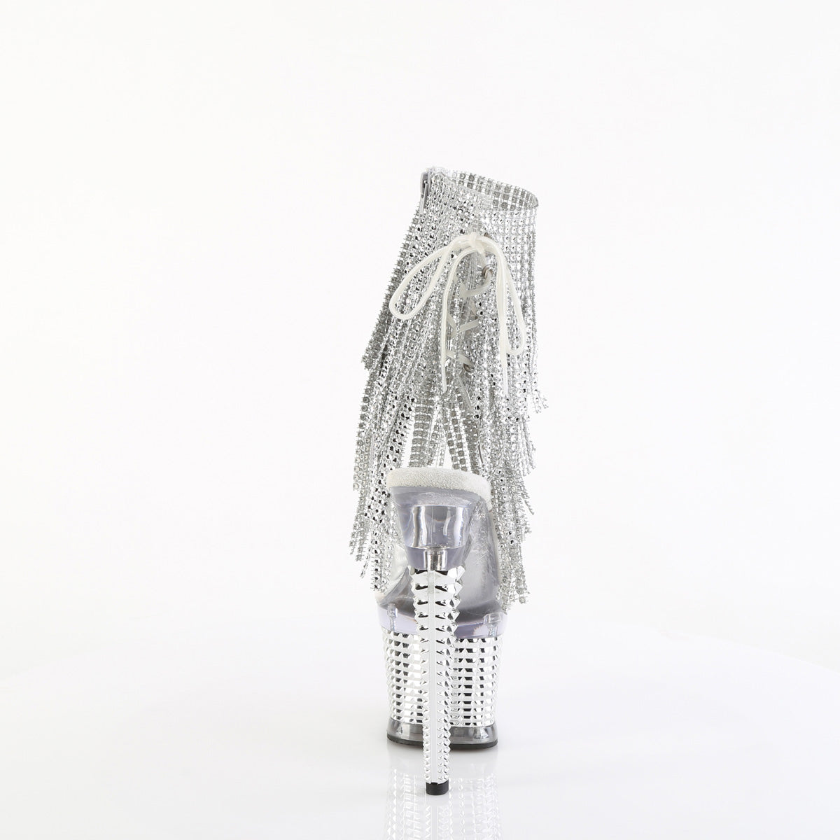 SPECTATOR-1017RSF - Clear-Silver Chrome Boots