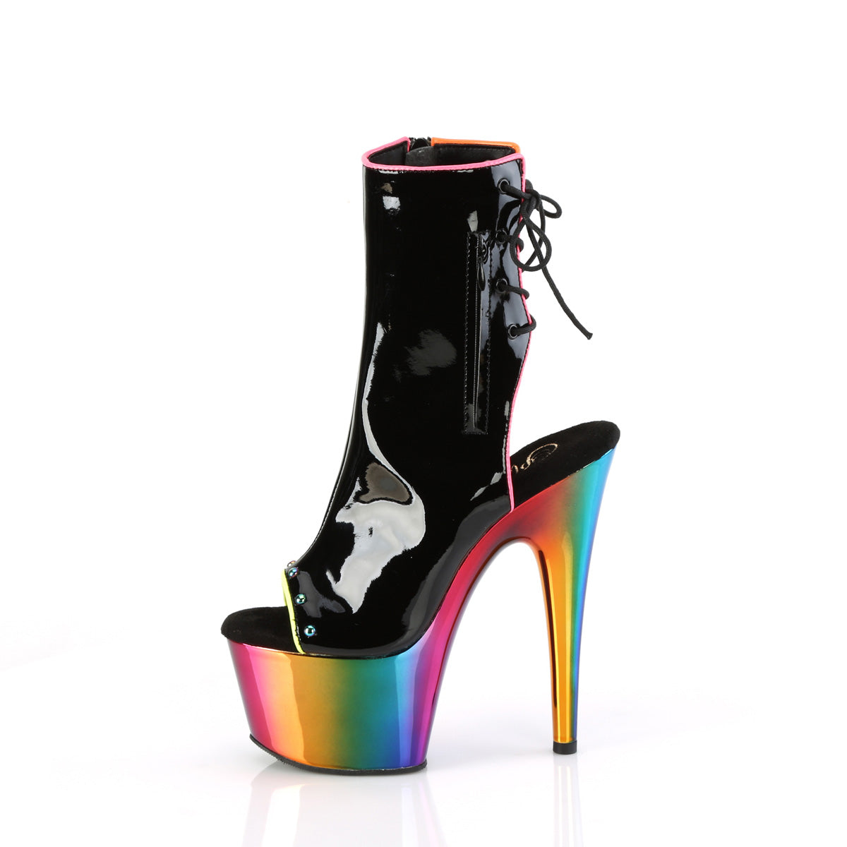 ADORE-1018RC-02 - Black Patent/Rainbow Chrome