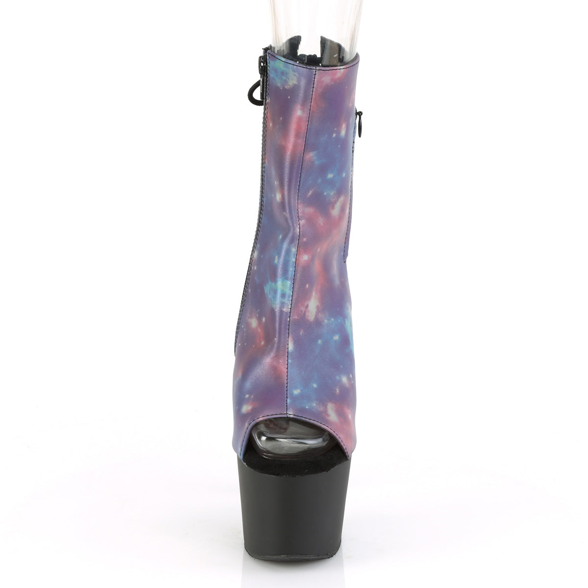PLEASER Adore-1018REFL Purple Blue Reflective Galaxy Effect Pole Dance 7" Boots - A Shoe Addiction