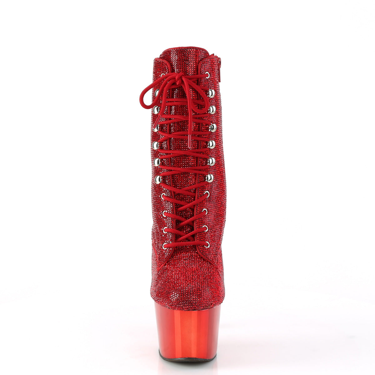 ADORE-1020CHRS - Red Rhinestones/Chrome