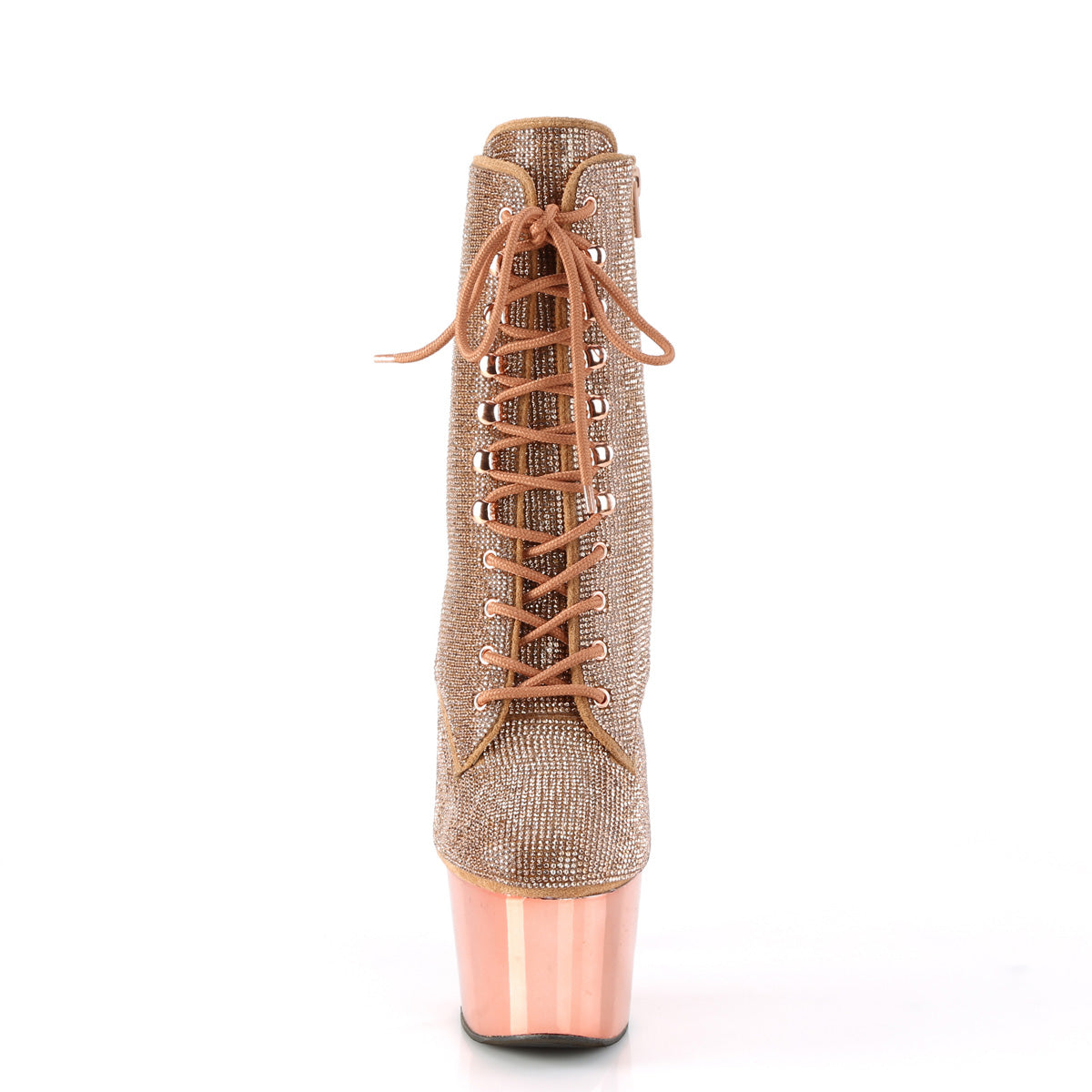 ADORE-1020CHRS - Rose Gold Rhinestones/Chrome