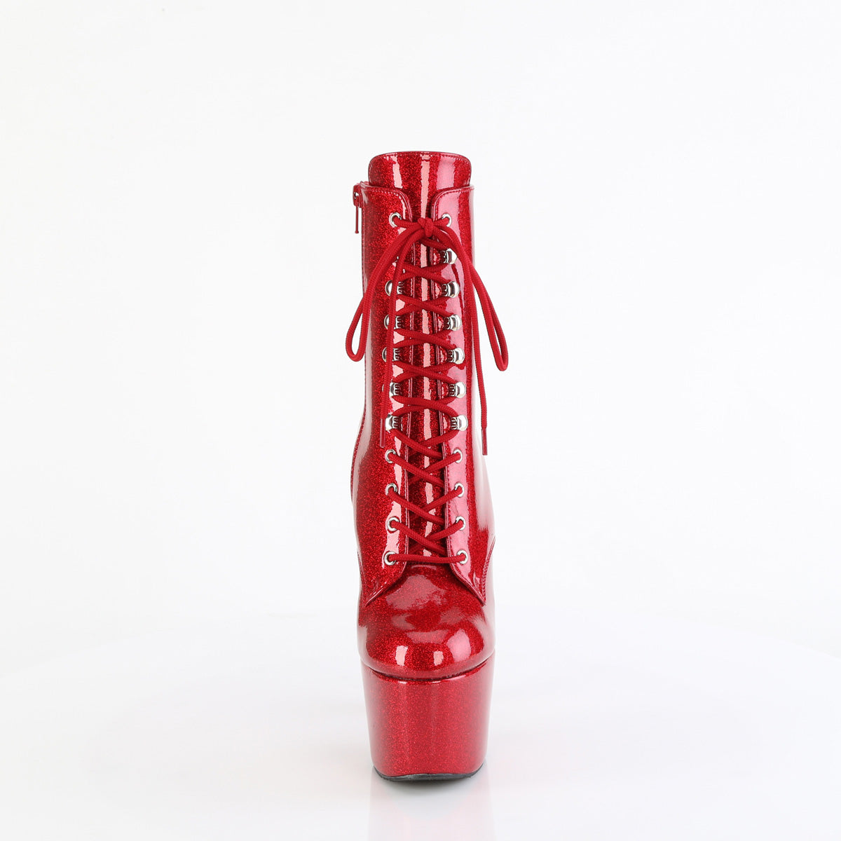 ADORE-1020GP - Ruby Red Glitter Patent Ankle Boots