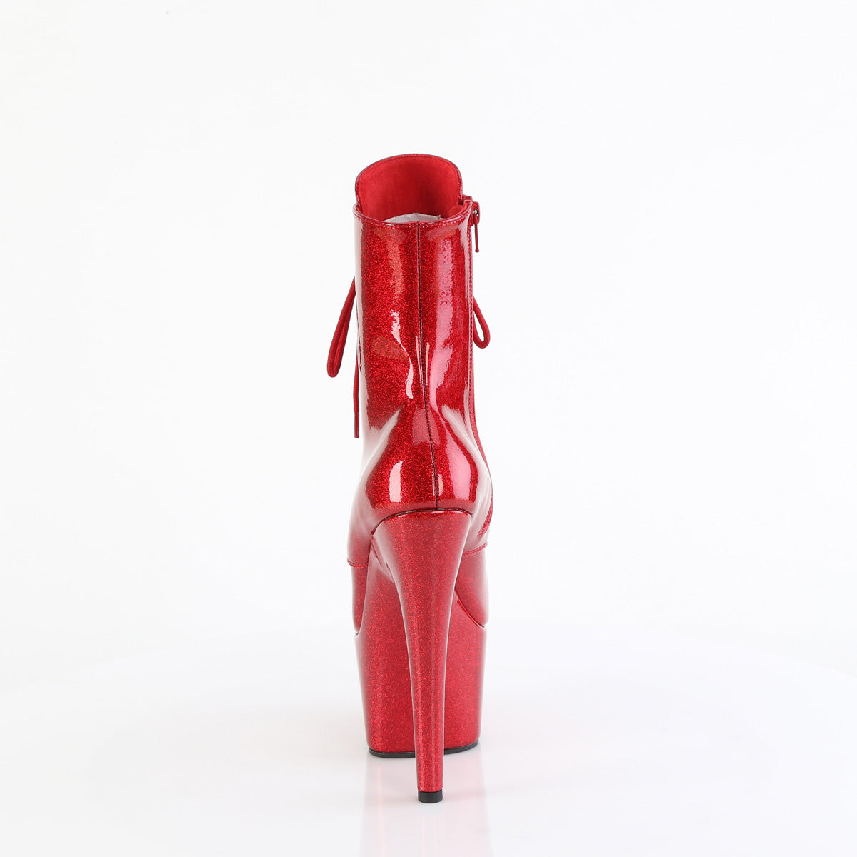 ADORE-1020GP - Ruby Red Glitter Patent Ankle Boots