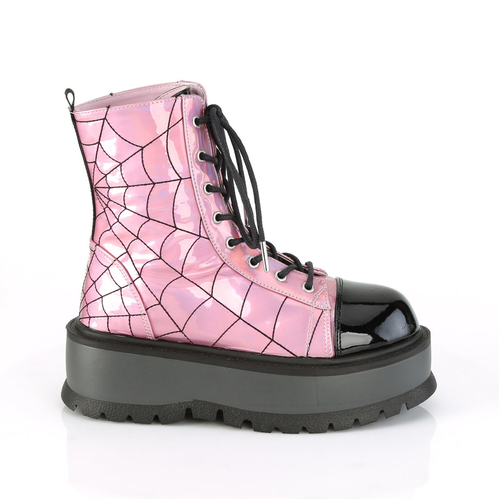 SLACKER-88 - Pink Hologram Boots