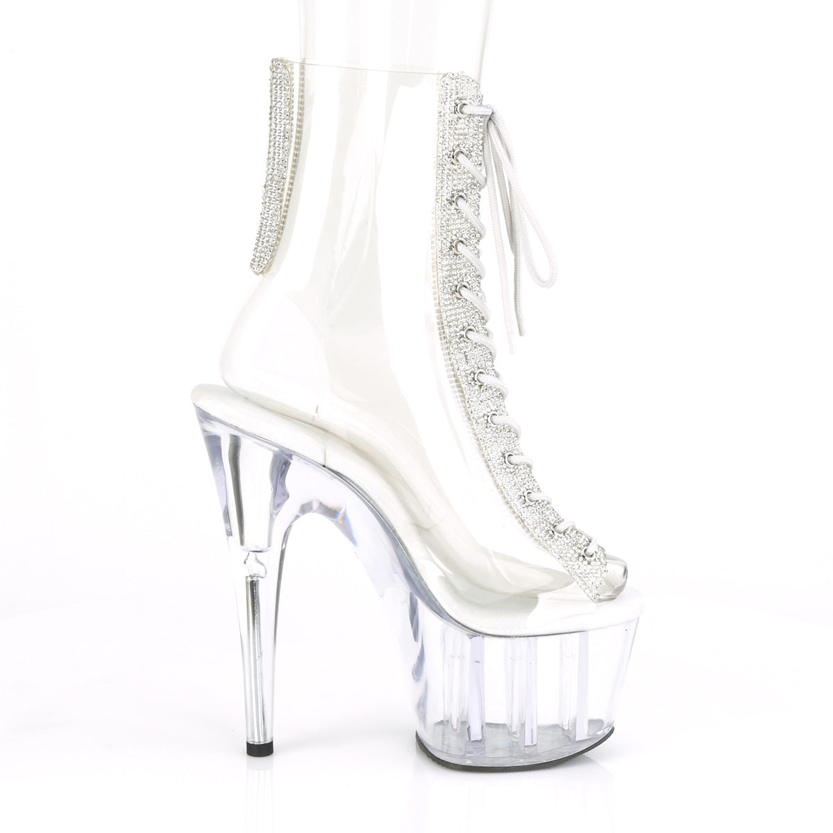 ADORE-1016C-2 - Clear-Rhinestone Boots
