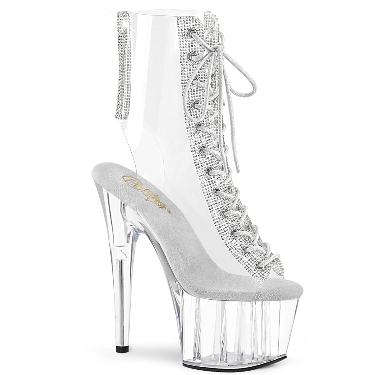 ADORE-1016C-2 - Clear-Rhinestone Boots