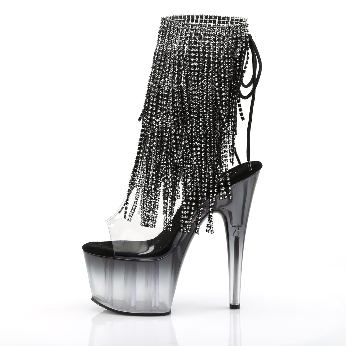 ADORE-1017RSFT - Clear-Black/Black Boots