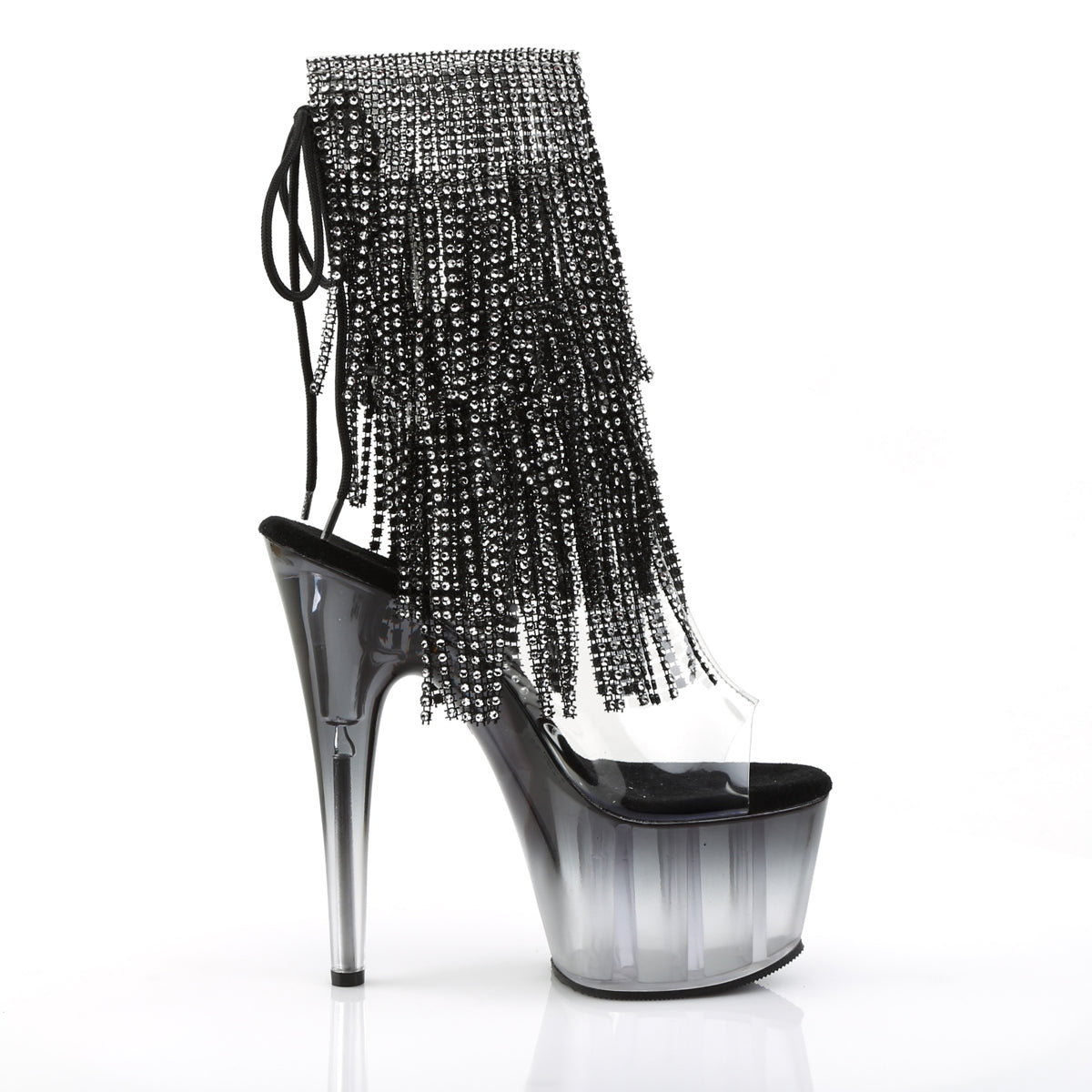 ADORE-1017RSFT - Clear-Black/Black Boots