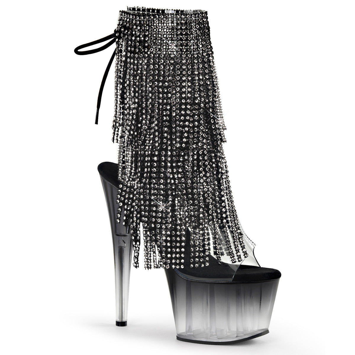 ADORE-1017RSFT - Clear-Black/Black Boots