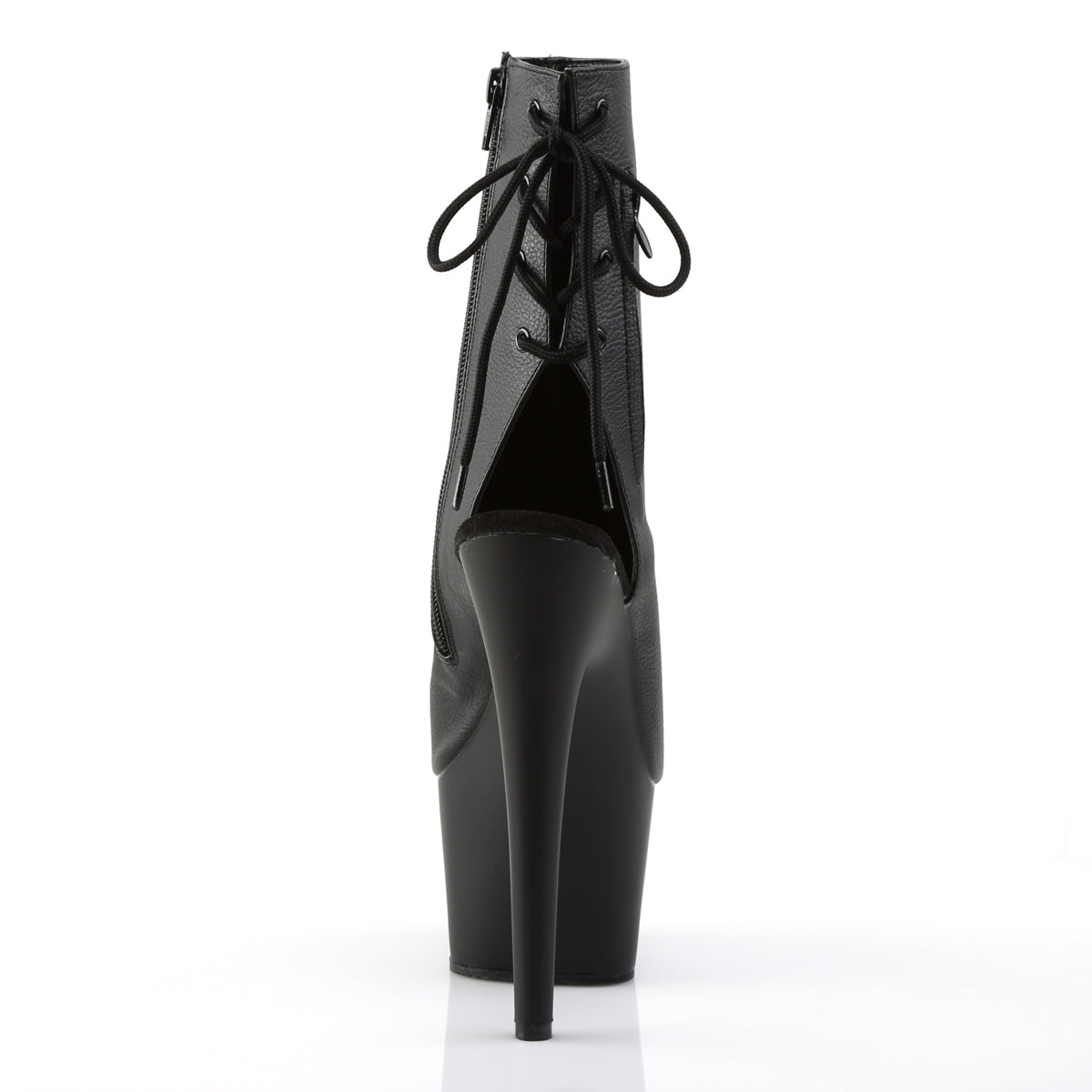 PLEASER ADORE-1018 - Black Faux Leather Boots