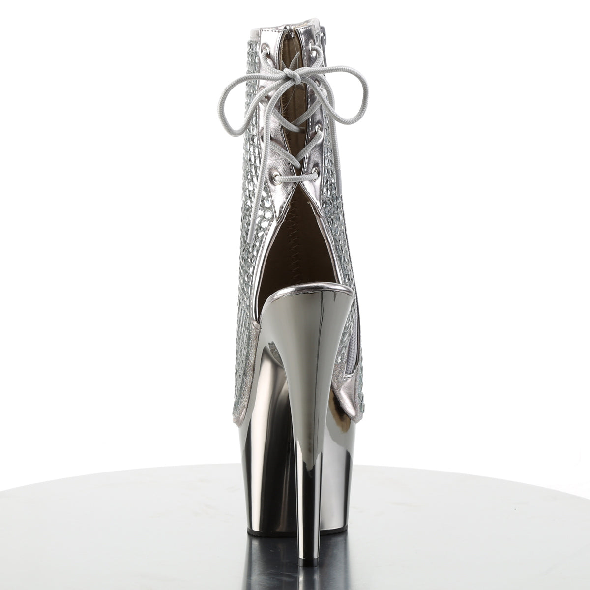 ADORE-1018DCS - Silver Multi Rhinestones/Silver Chrome - A Shoe Addiction Australia