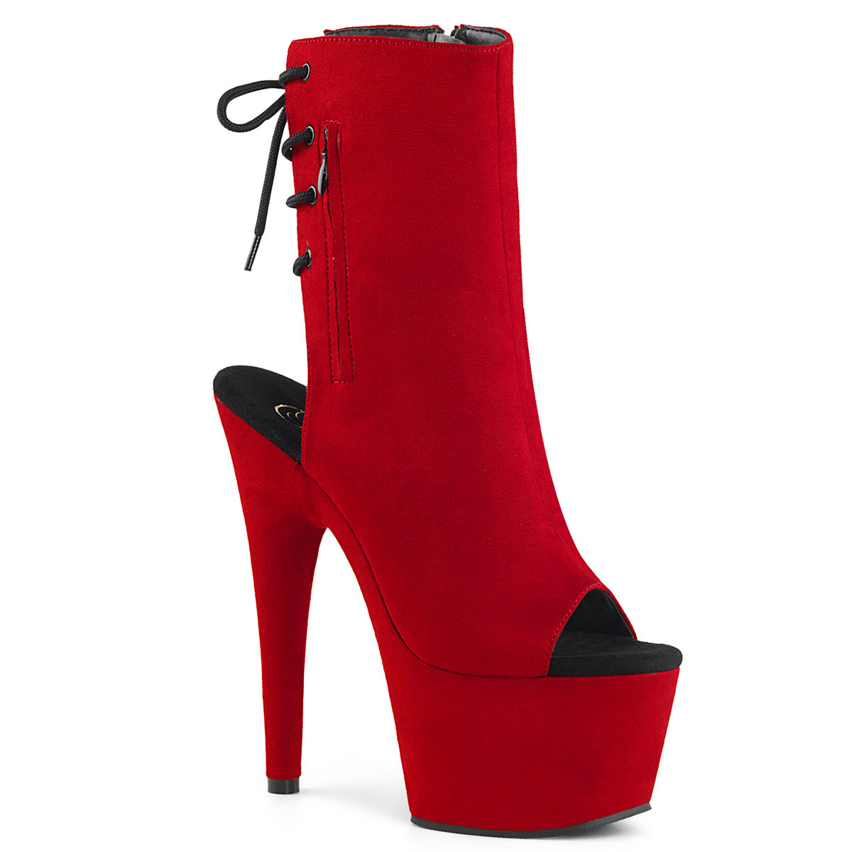 ADORE-1018FS - Red Faux Suede Boots