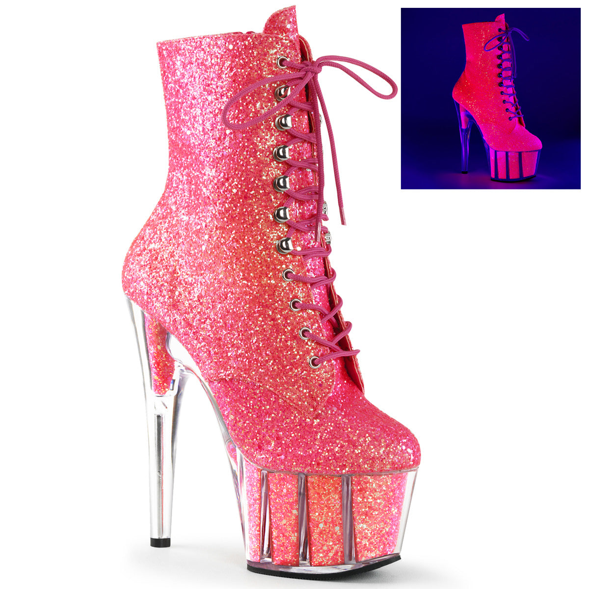 ADORE-1020G-Neon Pink Glitter/Neon Pink Glitter