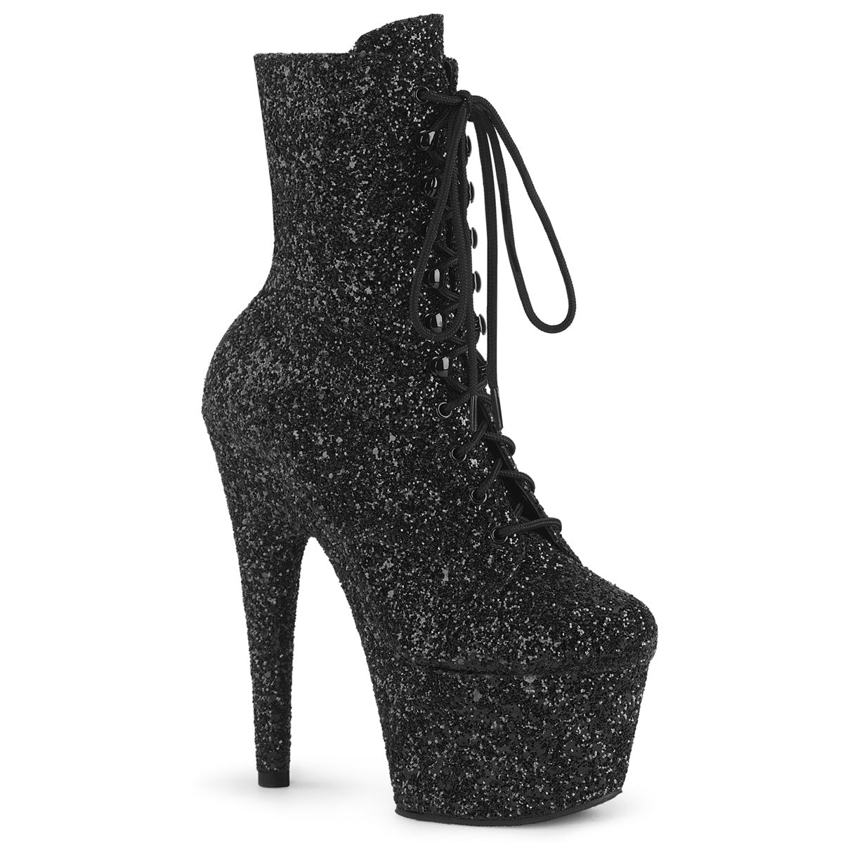 ADORE-1020GWR - Black Glitter Boots