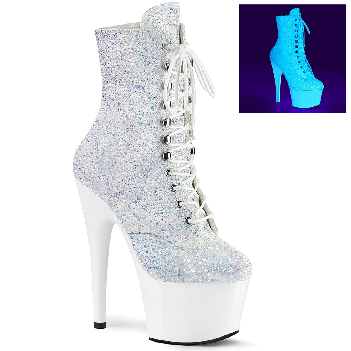 ADORE-1020LG-Neon White Multi Glitter/Neon White