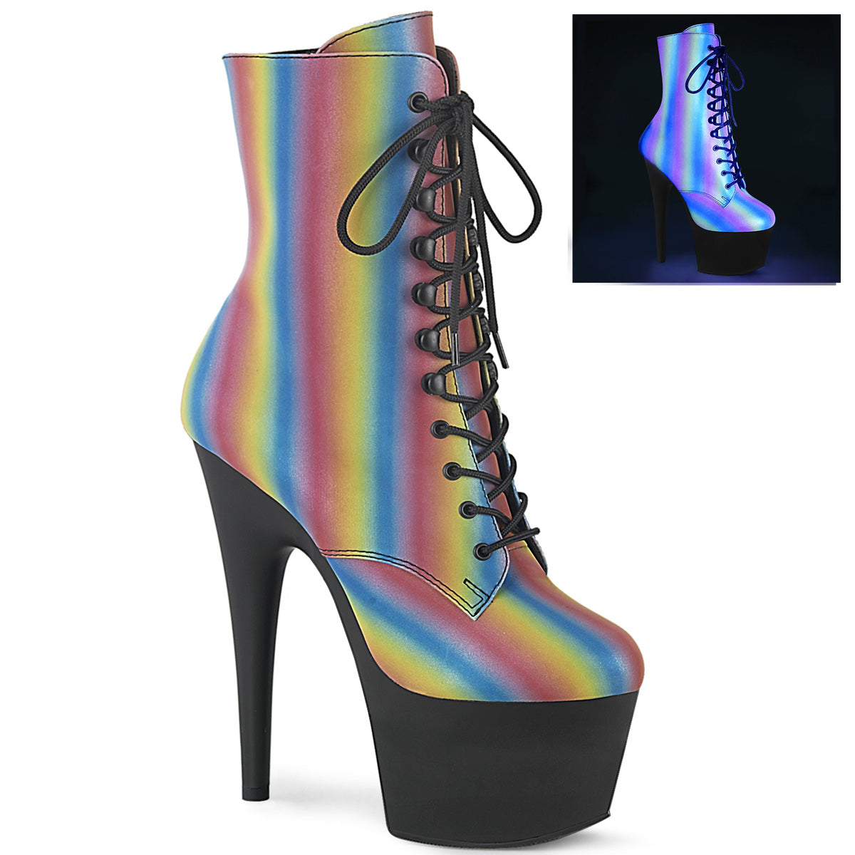 ADORE-1020REFL-02 - Rainbow Reflective/Blk Matte