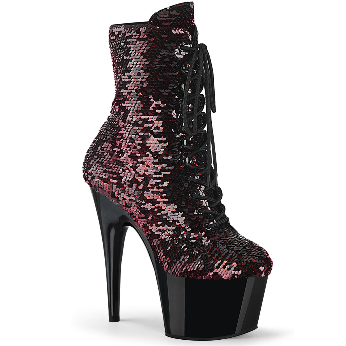 ADORE-1020SQ - Blk-Red Flip Sequins/Blk