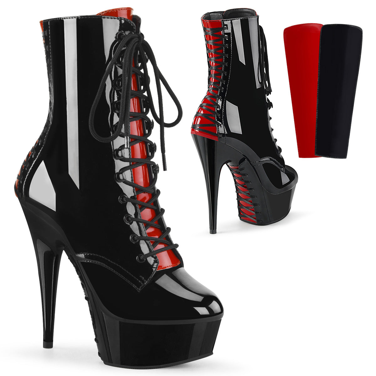 DELIGHT-1020FH - Blk Pat/Blk