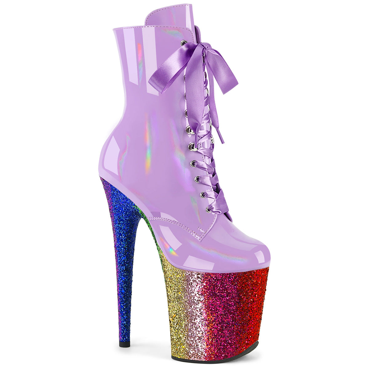 FLAMINGO-1020HG - Lavender Holo Pat/Rainbow Glitter
