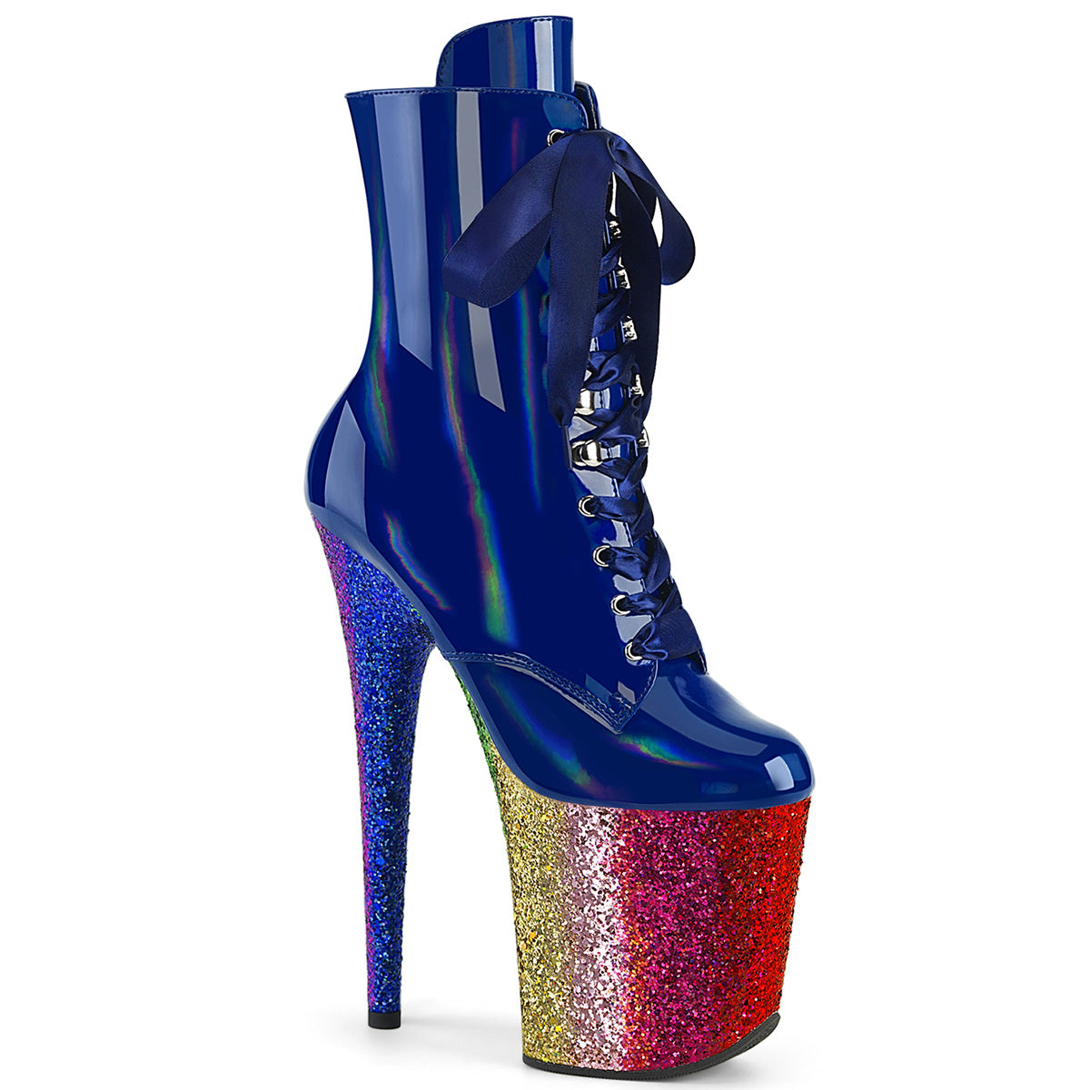 FLAMINGO-1020HG - Royal Blue Holo Pat/Rainbow Glitter