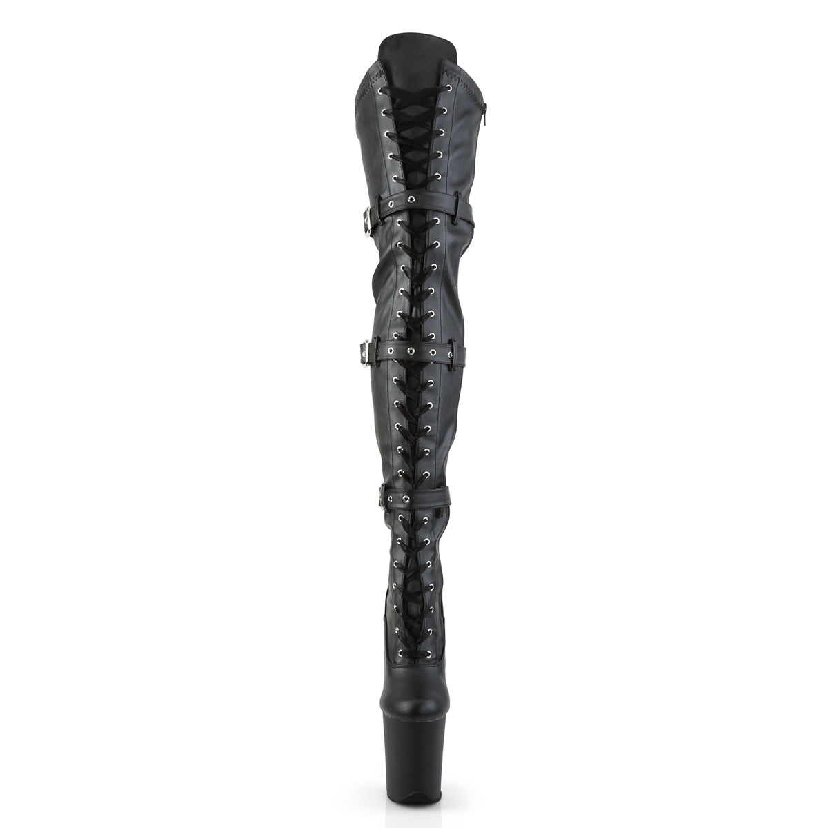 FLAMINGO-3028 - Blk Str Faux Leather/Blk Matte