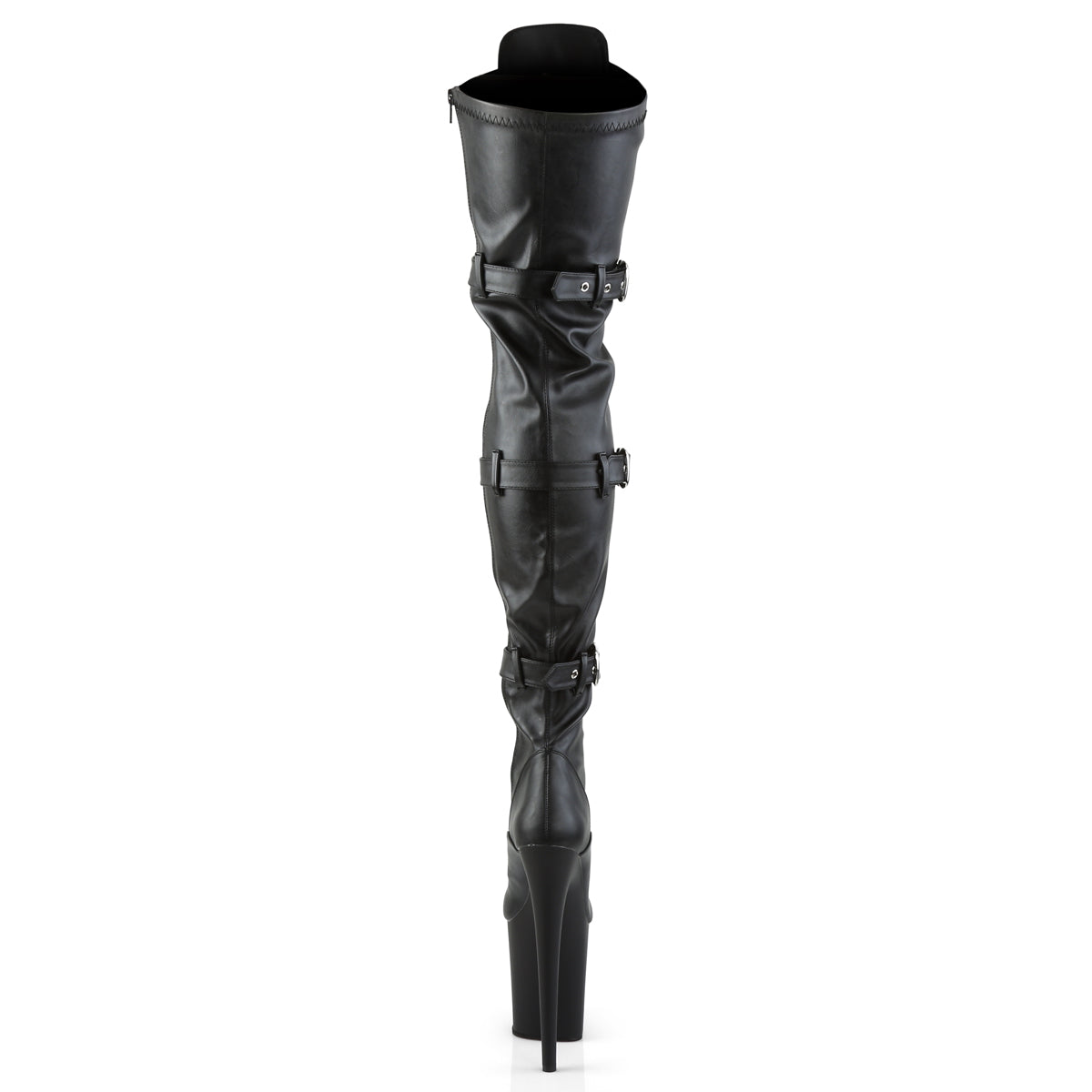 FLAMINGO-3028 - Blk Str Faux Leather/Blk Matte
