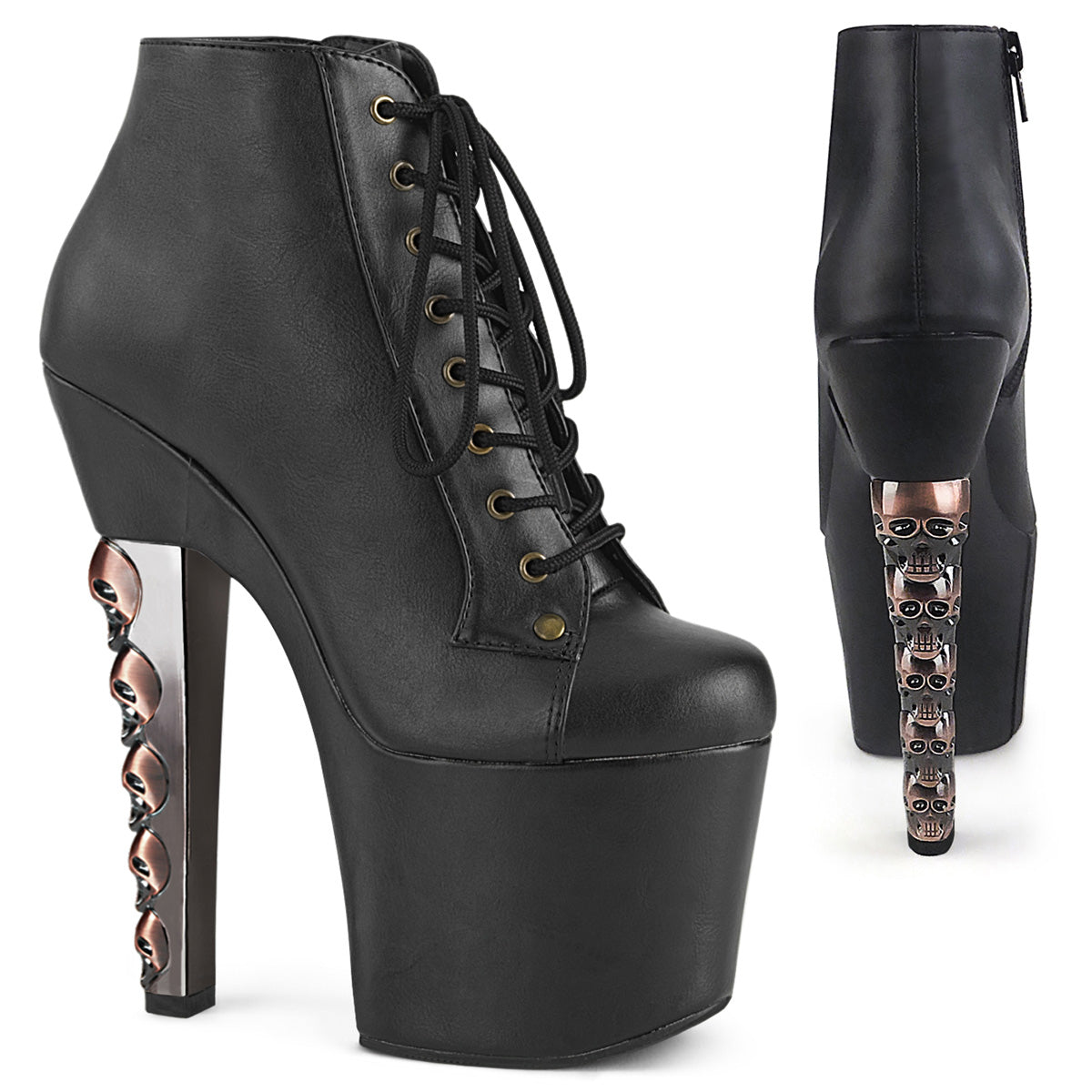 HEX-1005 - Blk Faux Leather/Blk Faux Leather
