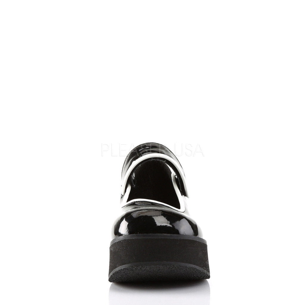DEMONIA Sprite-01 Black White Goth Lolita Kawaii Rockabilly Platforms Mary Janes - A Shoe Addiction