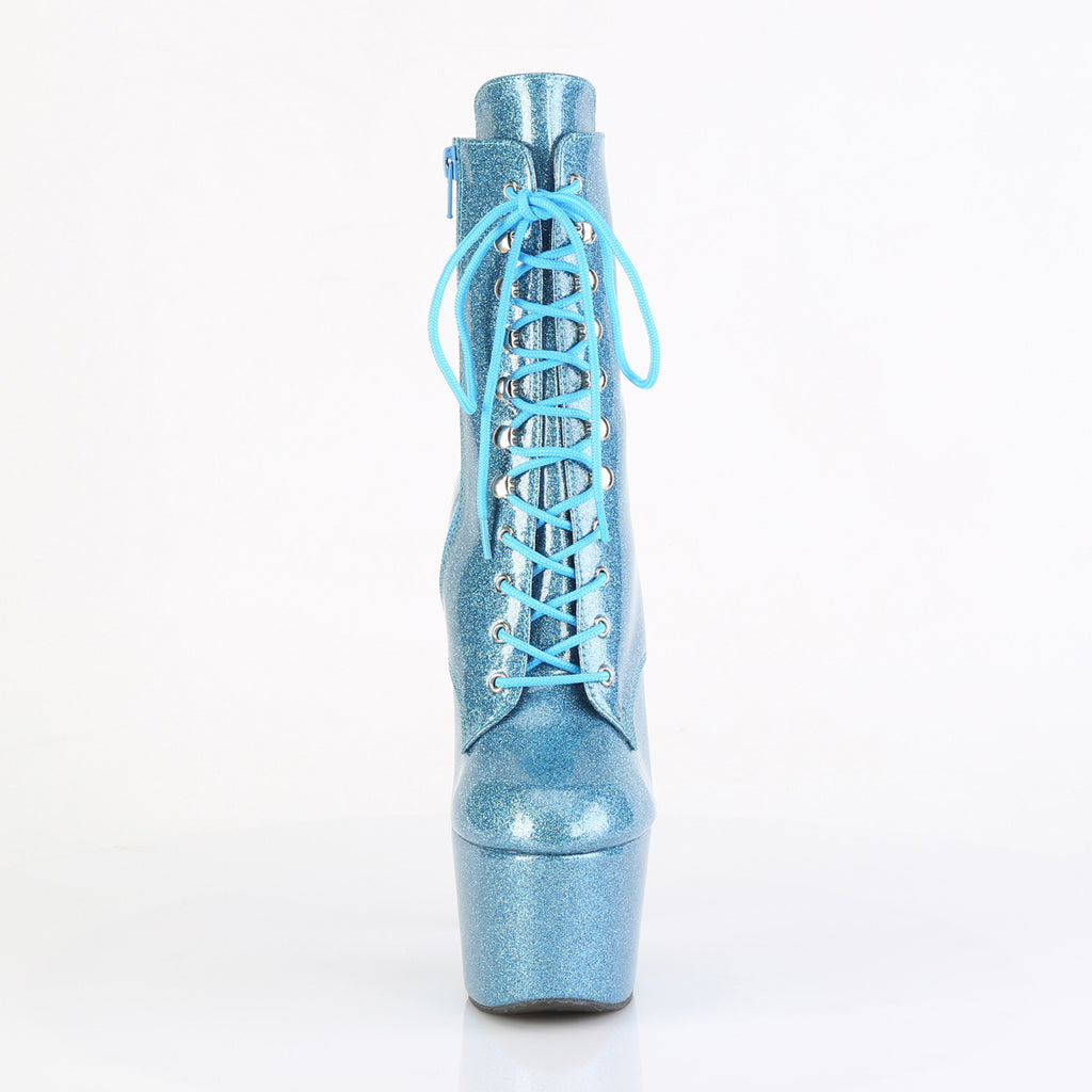 ADORE-1020GP - Baby Blue Glitter Patent Boots