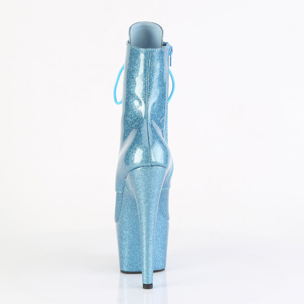 ADORE-1020GP - Baby Blue Glitter Patent Boots