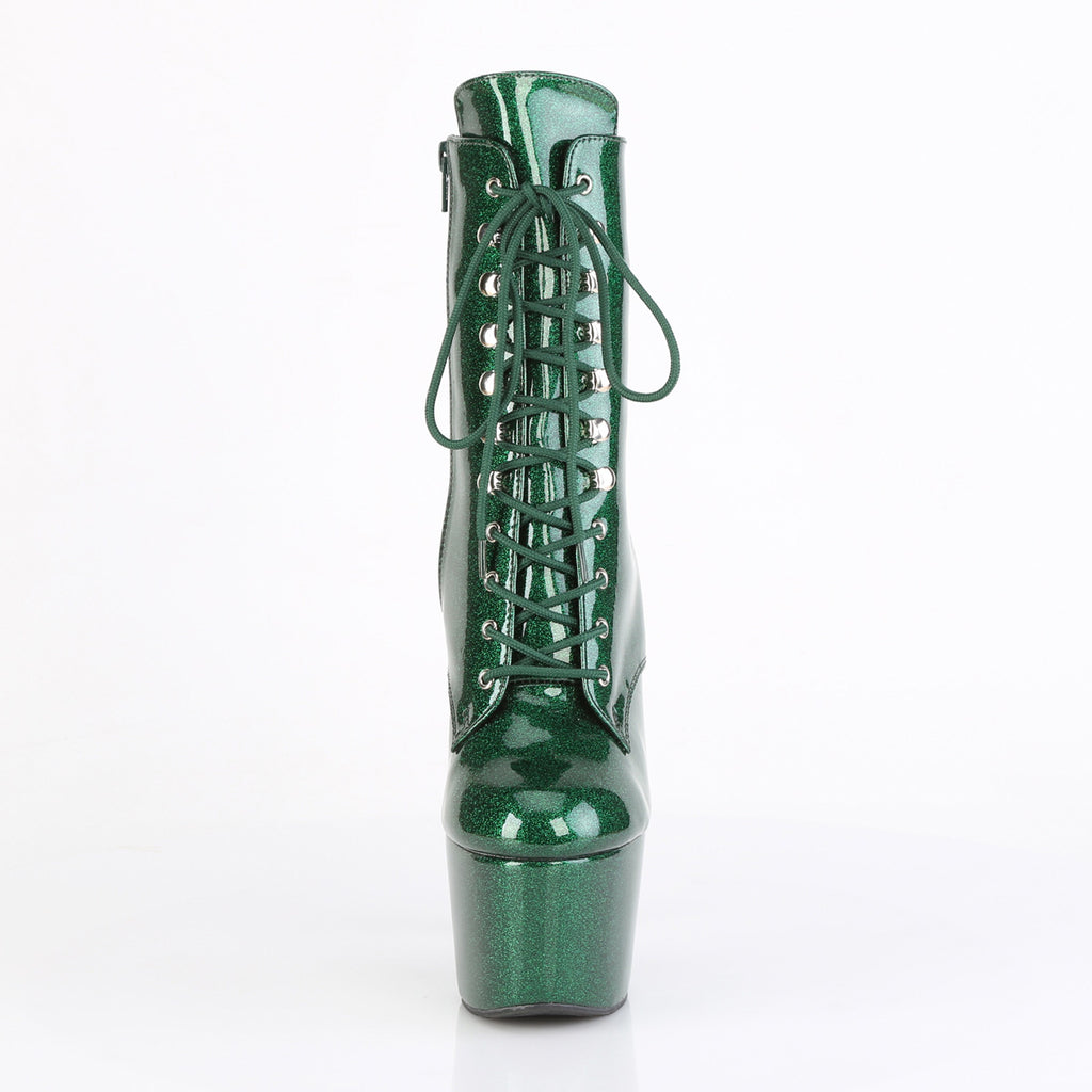 ADORE-1020GP - Emerald Green Glitter Patent Boots