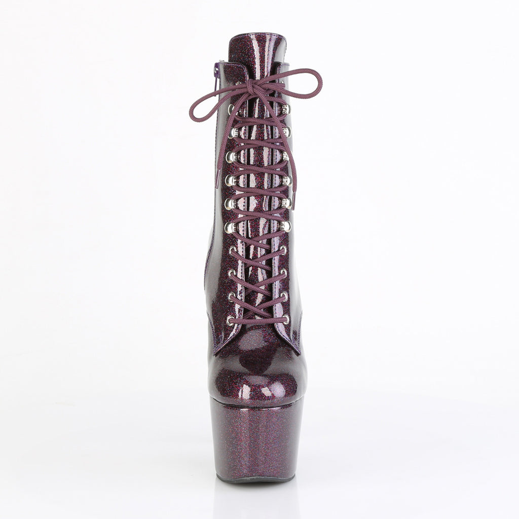 ADORE-1020GP - Eggplant Glitter Patent Boots