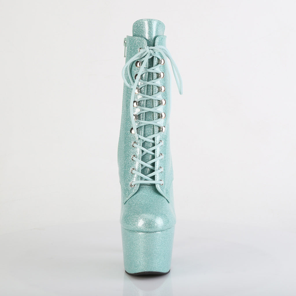 ADORE-1020GP - Mint Glitter Patent Boots