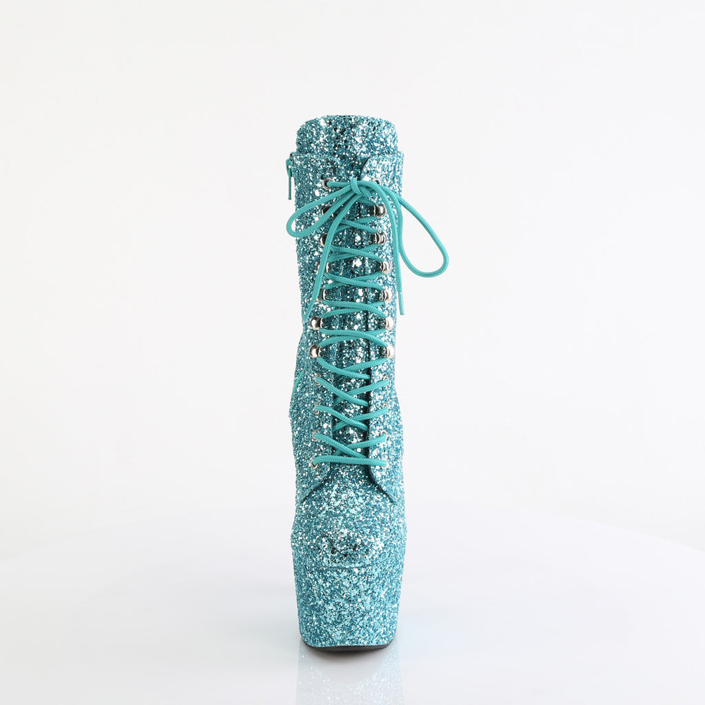 ADORE-1020GWR - Turquoise Glitter Boots