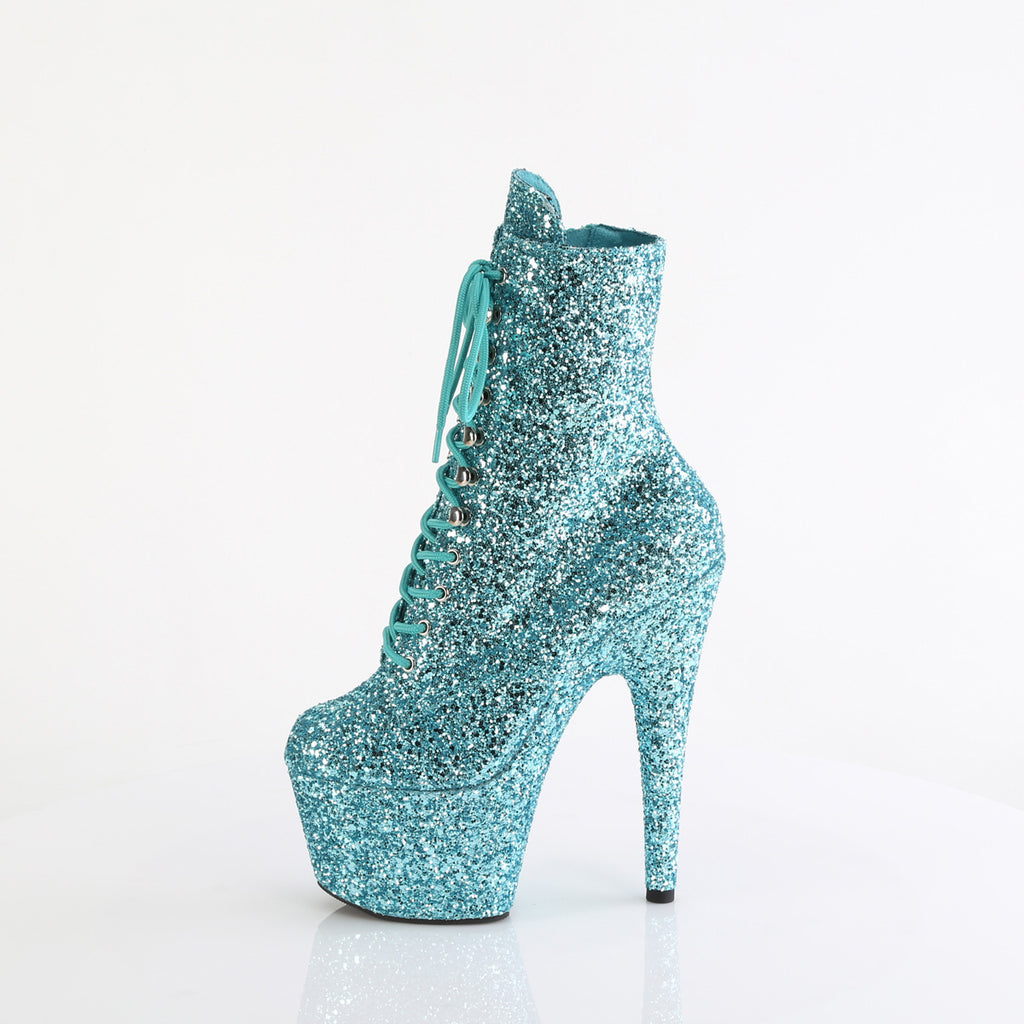 ADORE-1020GWR - Turquoise Glitter Boots