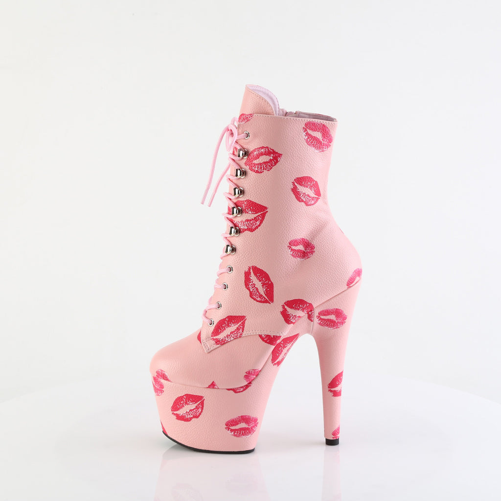 ADORE-1020KISSES - Baby Pink Faux Leather Boots