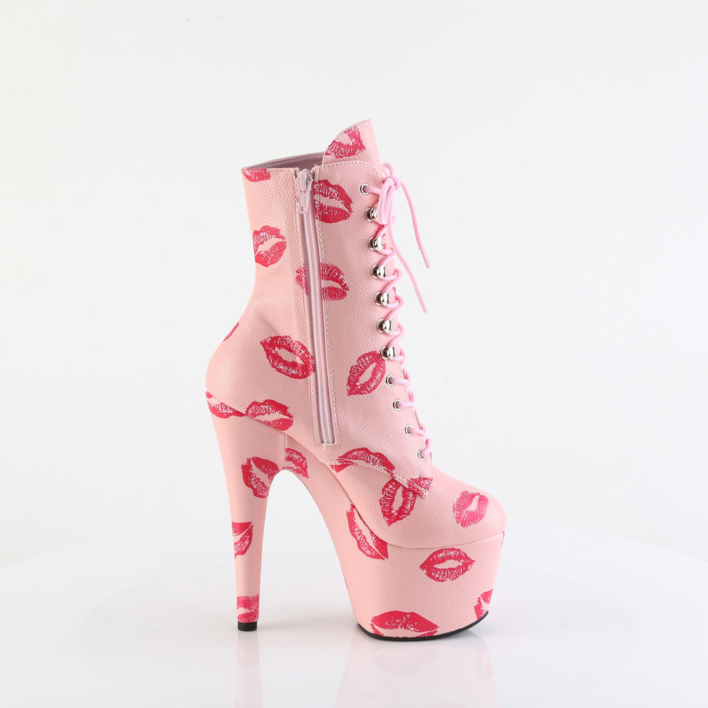 ADORE-1020KISSES - Baby Pink Faux Leather Boots