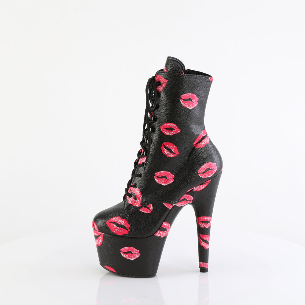 ADORE-1020KISSES - Black Faux Leather Boots