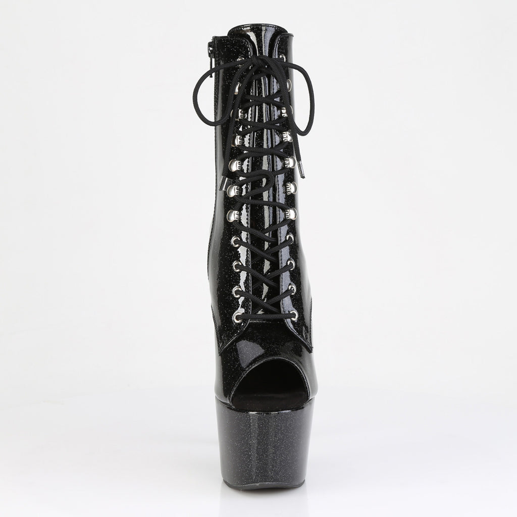 ADORE-1021GP - Black Glitter Patent Boots