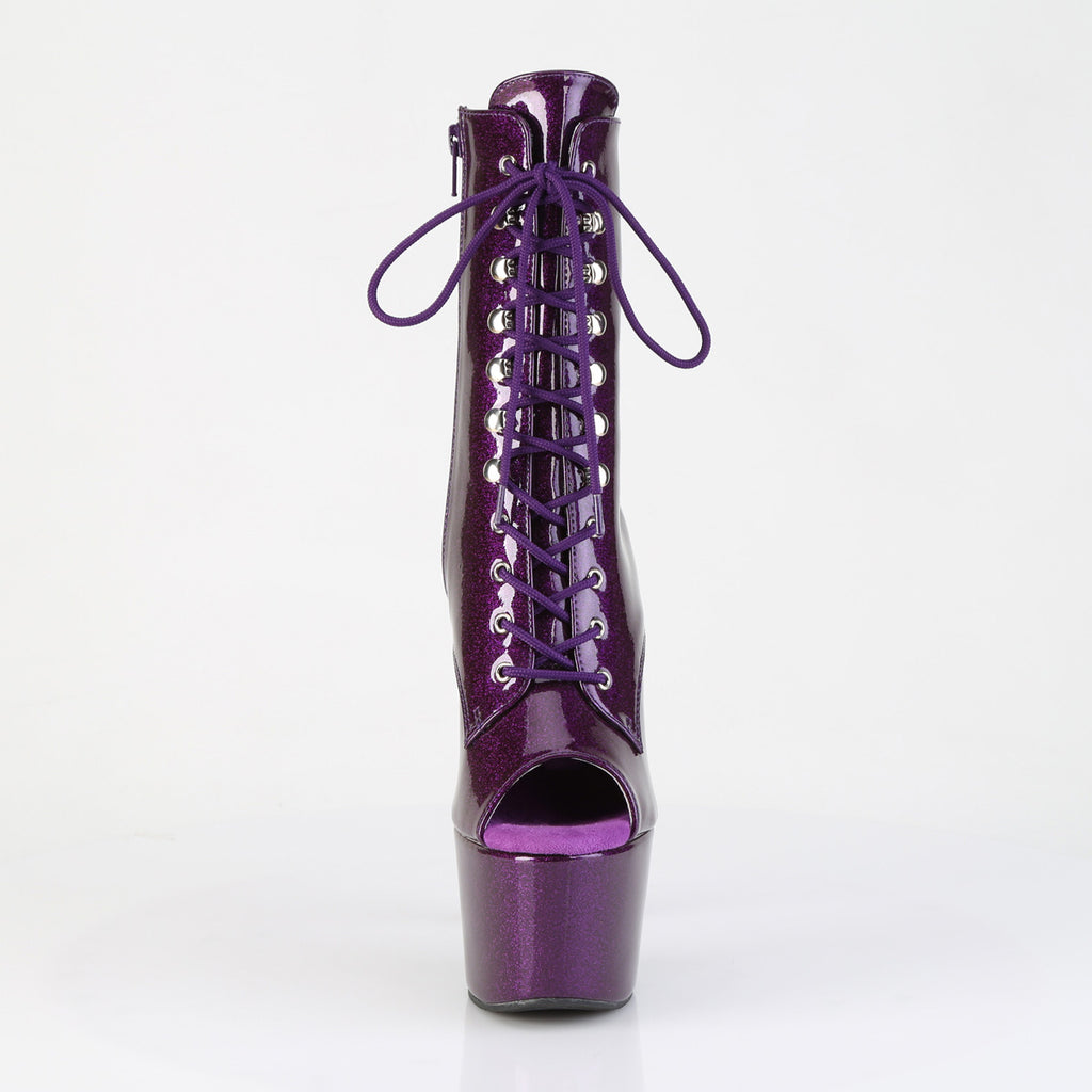 ADORE-1021GP - Purple Glitter Patent Boots