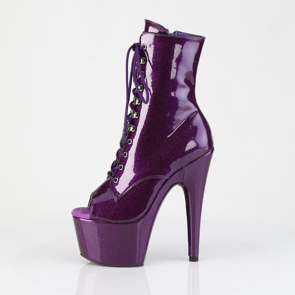 ADORE-1021GP - Purple Glitter Patent Boots