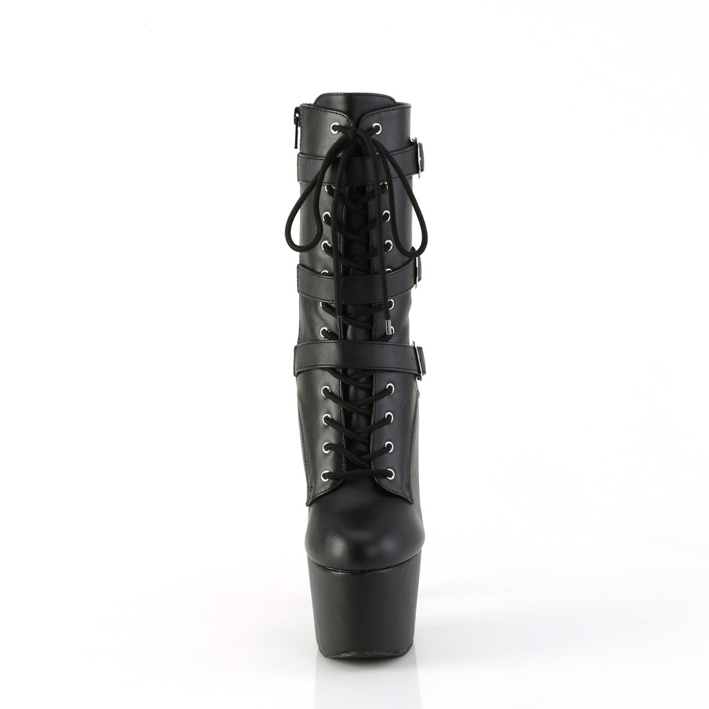 ADORE-1043 - Black Faux Leather Boots