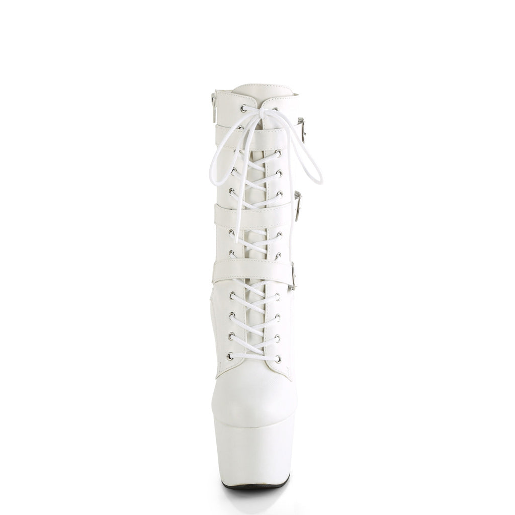 ADORE-1043 - White Faux Leather Boots